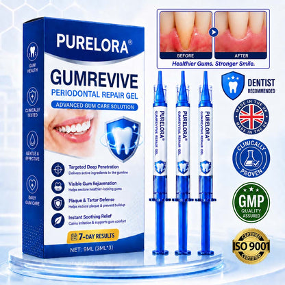 🦷𝐏𝐔𝐑𝐄𝐋𝐎𝐑𝐀® GumRevive Periodontal Repair Gel (for bleeding gums, receding gums, and loose teeth)