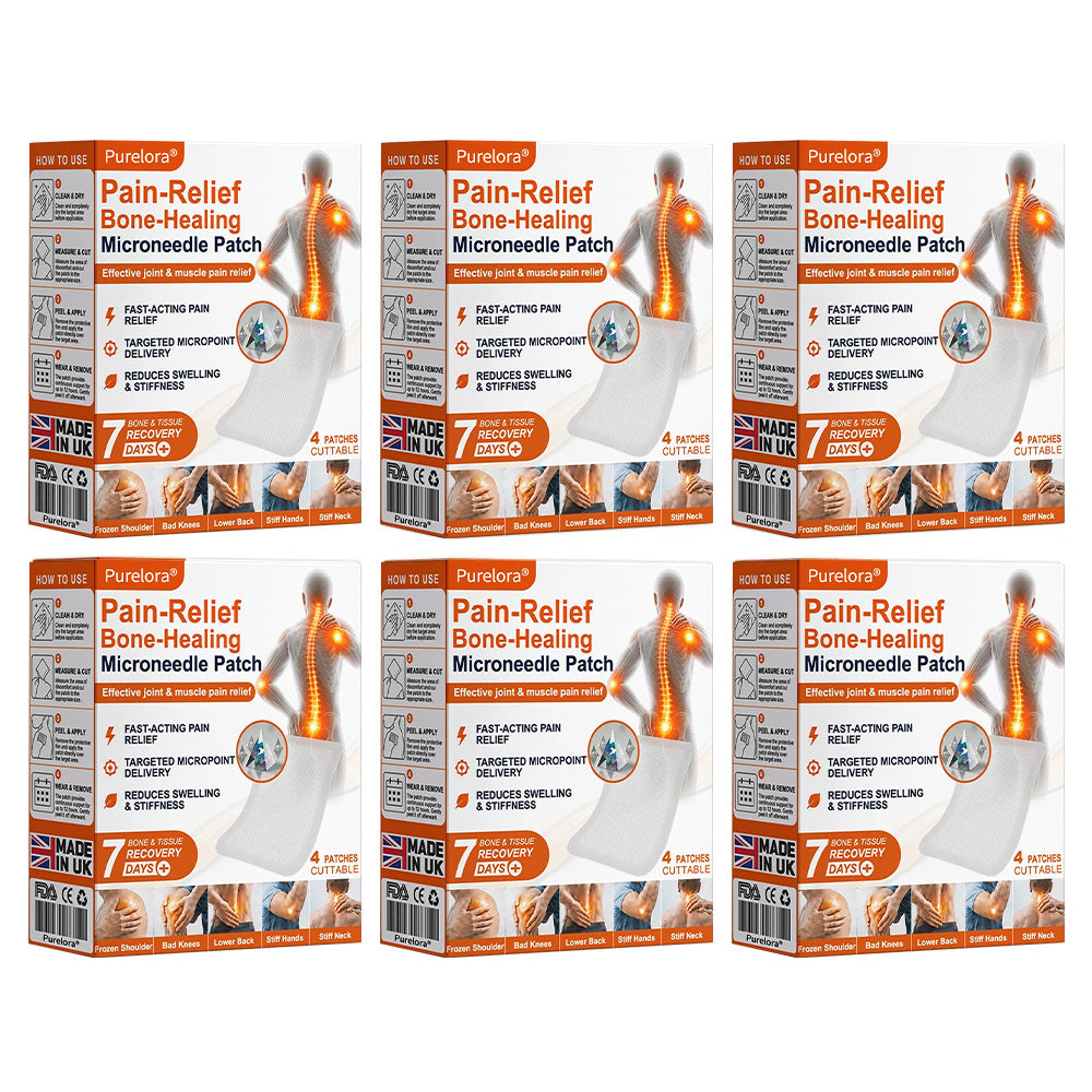 🦵✅🇬🇧 Advanced Micro-Delivery Technology:Purelora® Pain-Relief Bone-Healing Microneedle Patch