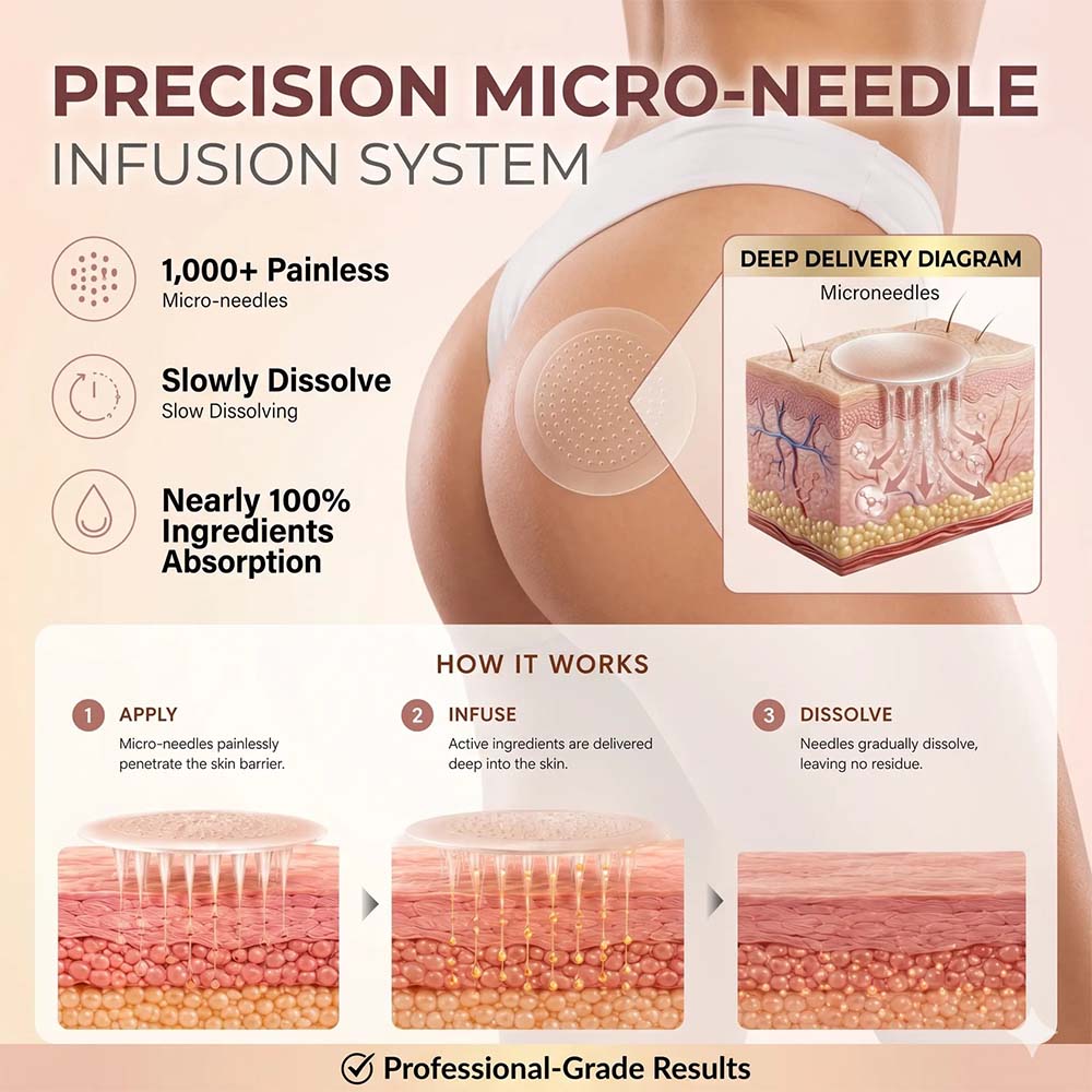 Curalona® CurveSculpt Micro-Patch ✦ Sculpt • Firm • Smooth Lower Body Curves ✦ Micro-Needle Infusion System