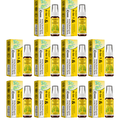 🏅🍀🐝🇬🇧 Official Store:Purelora® 6-in-1 Herbal BeePropolis Lung Cleanse Spray（👨‍⚕️Directly acts on COPD, asthma, chronic bronchitis (CB), respiratory infections, lung cancer, sinusitis, and other conditions🫁）