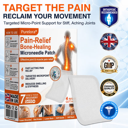 🦵✅🇬🇧 Advanced Micro-Delivery Technology:Purelora® Pain-Relief Bone-Healing Microneedle Patch