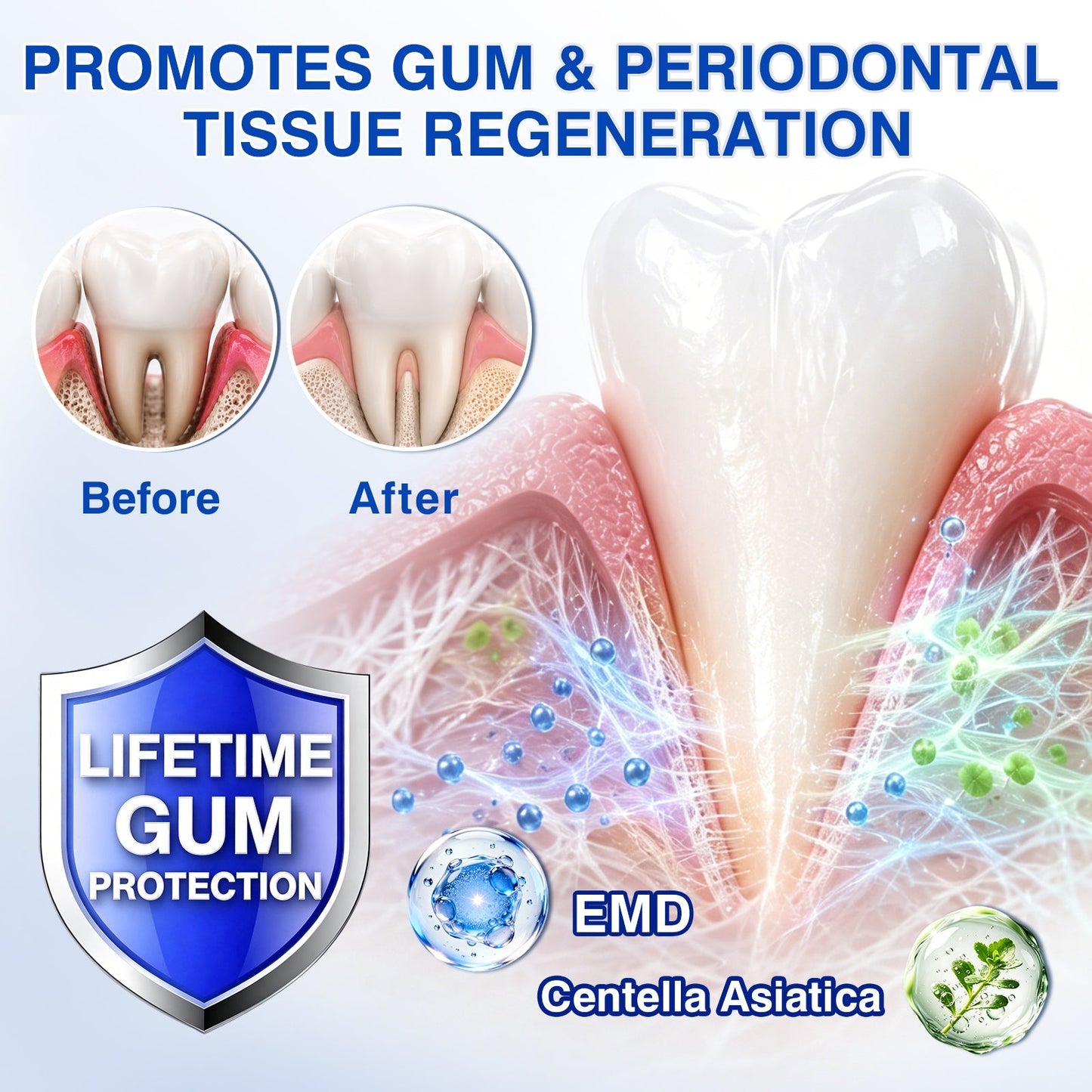 🦷𝐏𝐔𝐑𝐄𝐋𝐎𝐑𝐀® GumRevive Periodontal Repair Gel (for bleeding gums, receding gums, and loose teeth)