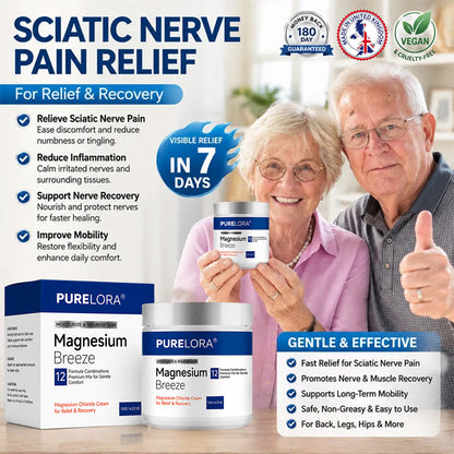 𝐏𝐔𝐑𝐄𝐋𝐎𝐑𝐀® Magnesium Chloride Cream | Relieve sciatica in just 15 minutes!