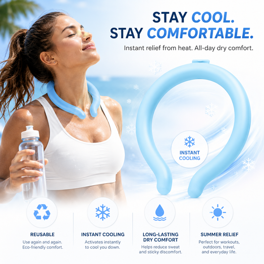 Reusable Cooling Neck Ring – Long-Lasting Sweat-Free Relief