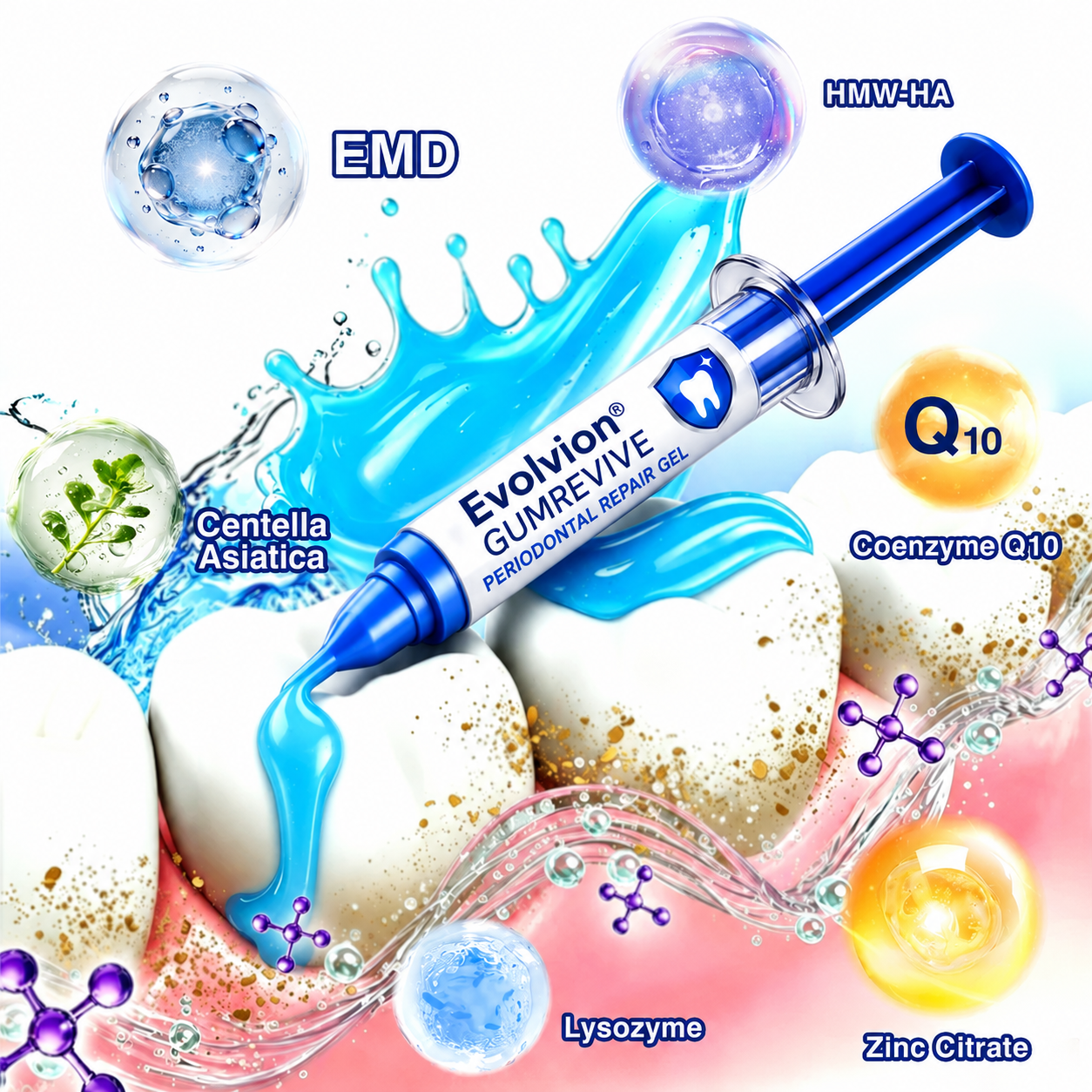 🦷𝐏𝐔𝐑𝐄𝐋𝐎𝐑𝐀® GumRevive Periodontal Repair Gel (for bleeding gums, receding gums, and loose teeth)