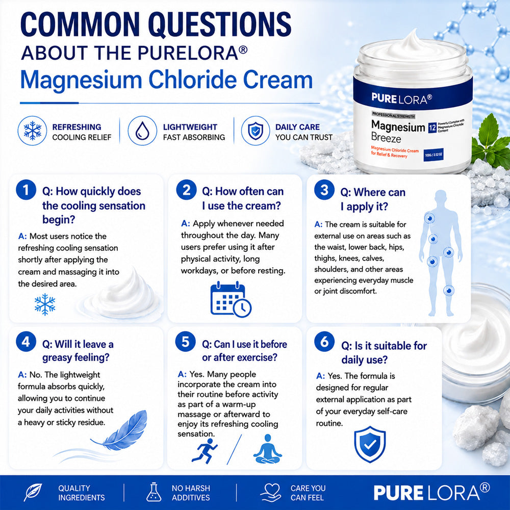 𝐏𝐔𝐑𝐄𝐋𝐎𝐑𝐀® Magnesium Chloride Cream | Relieve sciatica in just 15 minutes!