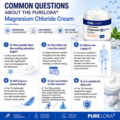 𝐏𝐔𝐑𝐄𝐋𝐎𝐑𝐀® Magnesium Chloride Cream | Relieve sciatica in just 15 minutes!