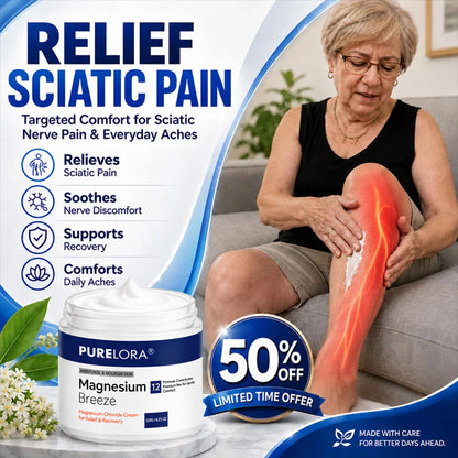 𝐏𝐔𝐑𝐄𝐋𝐎𝐑𝐀® Magnesium Chloride Cream | Relieve sciatica in just 15 minutes!
