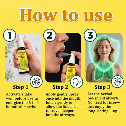 🏅🍀🐝🇬🇧 Official Store:Purelora® 6-in-1 Herbal BeePropolis Lung Cleanse Spray（👨‍⚕️Directly acts on COPD, asthma, chronic bronchitis (CB), respiratory infections, lung cancer, sinusitis, and other conditions🫁）