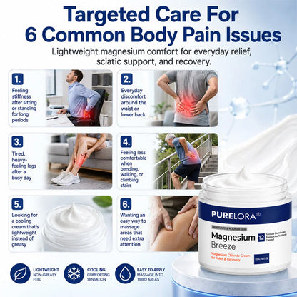 𝐏𝐔𝐑𝐄𝐋𝐎𝐑𝐀® Magnesium Chloride Cream | Relieve sciatica in just 15 minutes!
