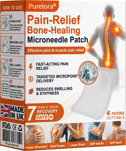 🦵✅🇬🇧 Advanced Micro-Delivery Technology:Purelora® Pain-Relief Bone-Healing Microneedle Patch